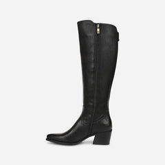 Golden Wide Calf Knee High Boot