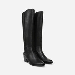 Golden Wide Calf Knee High Boot
